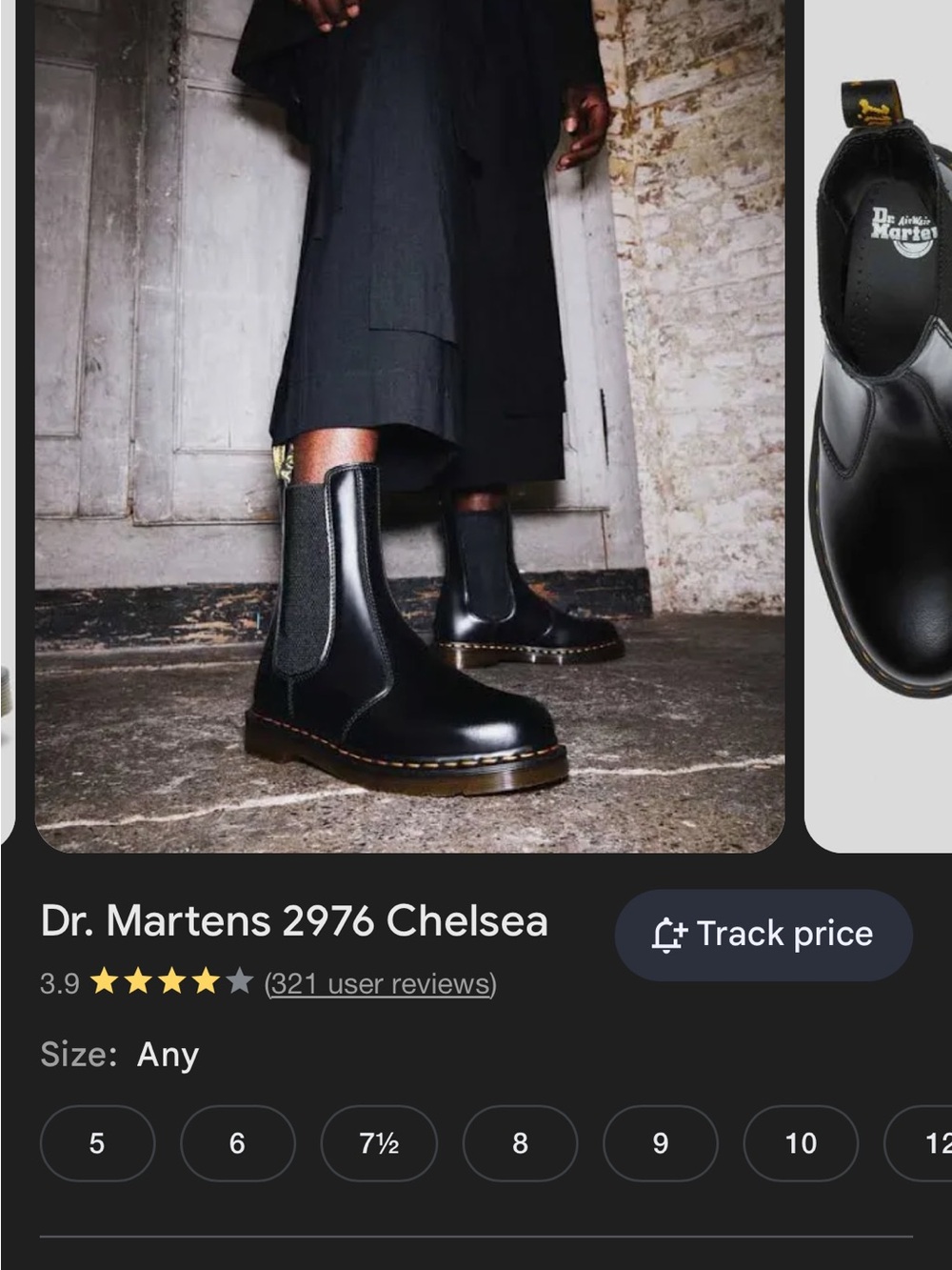 Dr. Martens Black Leather Chelsea Boots with Yellow Stitching
